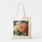 Parel met roze bloemen tote bag (Achterkant)