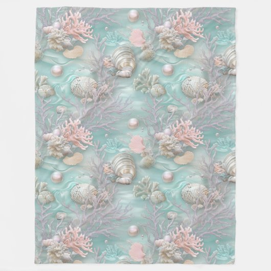 Parel Onder De Zee Fleece Deken (Voorkant)