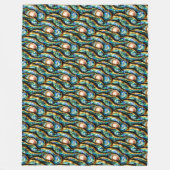 Parel paua shell nautische strand patroon chic fleece deken (Voorkant)