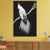 Parel Pied Cockatiel Parrot Verpakt Canvas (Insitu (Woonkamer))