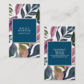 Parel Plain Moderne Minimalistische Bloemen Visitekaartje (Voorkant / Achterkant)