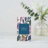 Parel Plain Moderne Minimalistische Bloemen Visitekaartje (Staand voorkant)