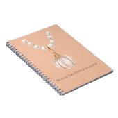 Parel Pompoen Ketting Notitieboek (Rechterzijde)