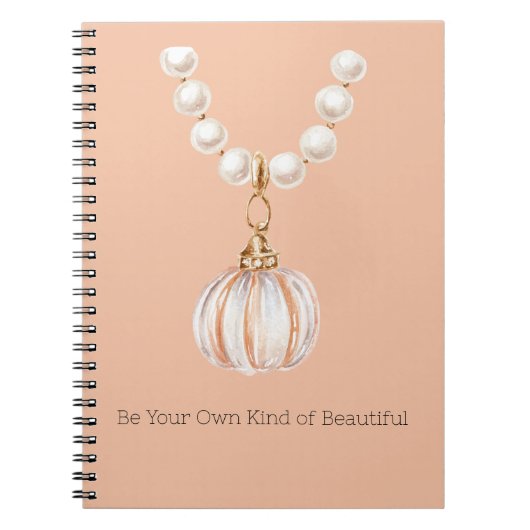 Parel Pompoen Ketting Notitieboek (Voorkant)