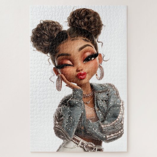 Parel Pout Glam Girl Puzzel (Verticaal)
