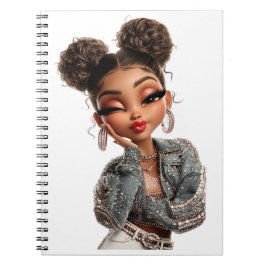 Parel Pout Glam Girl Spiraal Foto Notitieboek
