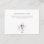 Parel & Prosecco Aangepaste Bruidsmeisjesborrel Informatiekaartje (Voorkant)