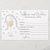 Parel, Prosecco - advies en wensen bruidsfeest Briefpapier (Voorkant)