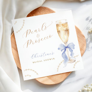 Parel & Prosecco Blauwe Bruiloftservies Servetten