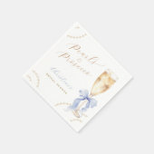Parel & Prosecco Blauwe Bruiloftservies Servetten (Hoek)
