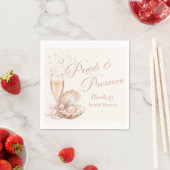 Parel & Prosecco Bruids Bruiloftsfeest Servetten | (Insitu)