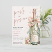 Parel & Prosecco Bruidsbrunch Kaart (Staand voorkant)