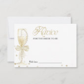 Parel & Prosecco Bruidsdiner Advieskaart Kaart (Voorkant)
