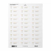 Parel & Prosecco Bruidsdiner Retouradres Etiket (Full Sheet)