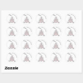 Parel & Prosecco Bruidsdouche Cirkelsticker Ronde Sticker (Vel)