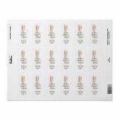 Parel & Prosecco Bruidsfeest Retouradres Etiket (Full Sheet)