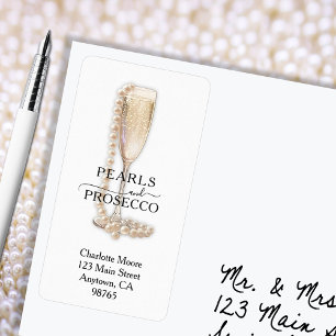 Parel & Prosecco Bruidsfeest Retouradres Etiket