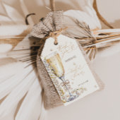 Parel & Prosecco Bruidsmeisjeduif Bedankt Cadeaulabel