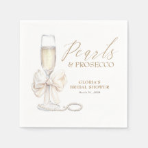 Parel & Prosecco Bruidsmeisjeshuwelijk Witte Strik