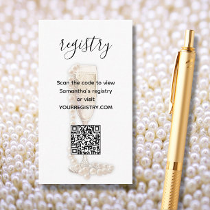 Parel & Prosecco Bruidsuitnodiging Cadeauregister Informatiekaartje
