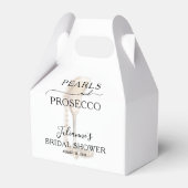 Parel & Prosecco Bruiloftsfeest Bedankdoosjes (Voorkant Zijde)