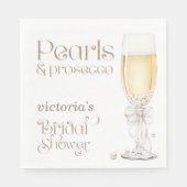 Parel & Prosecco Bruiloftsfeest Elegant Servet (Voorkant)