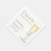 Parel & Prosecco Bruiloftsfeest Elegant Servet (Hoek)