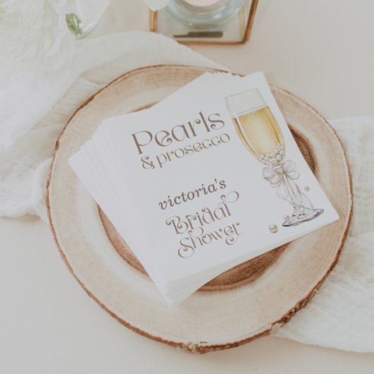 Parel & Prosecco Bruiloftsfeest Elegant Servet