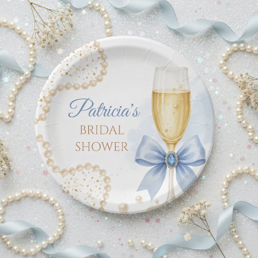 Parel & Prosecco Bruiloftsfeest Papieren Bord