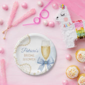 Parel & Prosecco Bruiloftsfeest Papieren Bord (Feest)