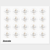 Parel & Prosecco Bruiloftsfeest Ronde Sticker (Vel)