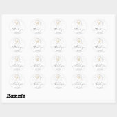 Parel & Prosecco - dank je bruidsuitnodiging Ronde Sticker (Vel)