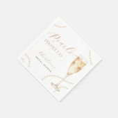 Parel & Prosecco Gouden Bruidsdouche Servetten (Hoek)