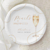 Parel & Prosecco Gouden Bruidsfeest Papieren Borde Papieren Bordje