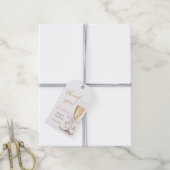 Parel & Prosecco Lint Bruidsdouche Cadeaulabel (Met Touw)