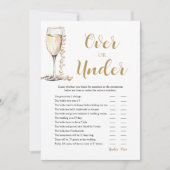 Parel & Prosecco Meer of Minder Bruiloftsspel Kaart (Voorkant)