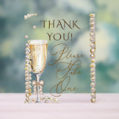 Parel & Prosecco Pak Eén Acryl Bord (Neutraal)