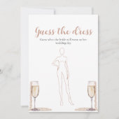 Parel Prosecco Raad De Jurk Bruidsfeest Spel Kaart (Voorkant)