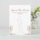 Parel Prosecco Raad De Jurk Bruidsfeest Spel Kaart (Staand voorkant)