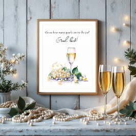 Parel & Prosecco Raadspel Bruidsfeest Poster