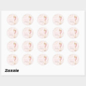 Parel Prosecco Roze Gouden Bruidsdiner Ronde Sticker (Vel)
