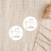 Parel & Prosecco Trouwfeest Favor Sticker