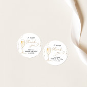 Parel & Prosecco Trouwfeest Favor Sticker