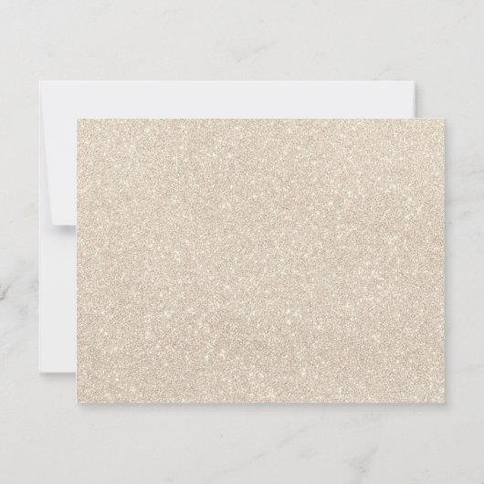 Parel & Prosecco Zwarte Bruiloft Bedankkaart (Achterkant)