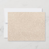 Parel & Prosecco Zwarte Bruiloftsshowers Bedankkaart (Achterkant)