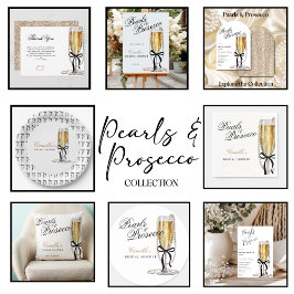 Parel & Prosecco Zwarte Strik Bruidsdiner Kussen