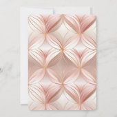 Parel Roos Goud Abstract Bruiloft Kaart (Achterkant)
