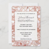 Parel Roos Goud Bloemen Bruiloft Kaart (Voorkant)