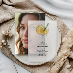 Parel Rozemarijn Cocktail Hamptons Bachelorette Vellum Uitnodigingen