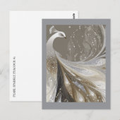 Parel schittering pauw #1 briefkaart (Voorkant / Achterkant)